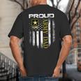 Vintage Proud Army Dad With American Flag Big And Tall Men's T-Shirt Back Print Vintage Proud Army Dad With American Flag Big And Tall Men's T-Shirt Back Print