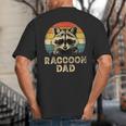 Vintage Raccoon Dad Raccoon Lovers Daddy Father's Day Big And Tall Men's T-Shirt Back Print Vintage Raccoon Dad Raccoon Lovers Daddy Father's Day Big And Tall Men's T-Shirt Back Print