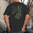 Vintage USA Camo Flag Proud Siberian Husky Dad Silhouette Big And Tall Men's T-Shirt Back Print