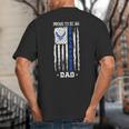 Vintage USA Flag Proud To Be An US Air Force Dad Big And Tall Men's T-Shirt Back Print