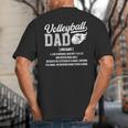 Volleyball Dad Definition Dad Of A Volleyball Player Father Big And Tall Men's T-Shirt Back Print