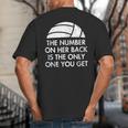 Volleyball Dad MoM Daughter Back Number Big And Tall Men's T-Shirt Back Print