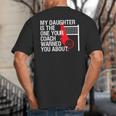 Volleyball Mom Dad Parent Shirt Daughter Player Big And Tall Men's T-Shirt Back Print
