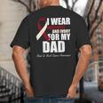 I Wear Burgundy Ivory For My Dad Oral Head Neck Cancer Big And Tall Men's T-Shirt Back Print I Wear Burgundy Ivory For My Dad Oral Head Neck Cancer Big And Tall Men's T-Shirt Back Print