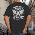 I Wear In Memory Of My Dad Lung Cancer Awareness Big And Tall Men's T-Shirt Back Print