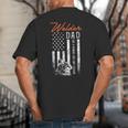 Welder Dad Like A Normal Dad Only Cooler USA Flag Welding Big And Tall Men's T-Shirt Back Print