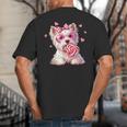 Westie Dog Valentines Day Dog Mom Westie Dad Candy Sucker For Men Women Girls Kids Big And Tall Men's T-Shirt Back Print