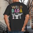 Wild Dada Zoo Theme Birthday Safari Jungle Matching Party Big And Tall Men's T-Shirt Back Print