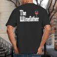 The Winefather Red Wine Tasting Fathers Day Dad Big And Tall Men's T-Shirt Back Print The Winefather Red Wine Tasting Fathers Day Dad Big And Tall Men's T-Shirt Back Print