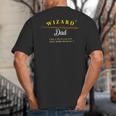 Wizard Dad Shirt Cute Magical Big And Tall Men's T-Shirt Back Print