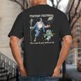 Wizard Dragon Fantasy Football Player Literal Dad Joke Big And Tall Men's T-Shirt Back Print