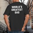 World's Greatest Dad Family Big And Tall Men's T-Shirt Back Print