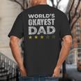 Worlds Okayest Dad Vintage Style Big And Tall Men's T-Shirt Back Print