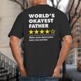 Worlds Okayest Father Dad Joke Review For Fathers Day Big And Tall Men's T-Shirt Back Print Worlds Okayest Father Dad Joke Review For Fathers Day Big And Tall Men's T-Shirt Back Print