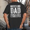 Wrestling Dad Shirt Men Fathers Day Wrestling Dad Big And Tall Men's T-Shirt Back Print