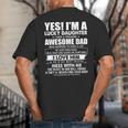 Yes I'm a Lucky Daughter I Have a Freaking Awesome Dad Big And Tall Men's T-Shirt Back Print