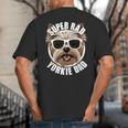 Yorkie Dad Father’s Day Yorkshire Terrier Dog Dad Big And Tall Men's T-Shirt Back Print