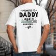 2nd Baby Announcement For Dad Promoted To Daddy Again 2026 Big And Tall Men's T-Shirt Back Print