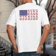 American Flag Fishing-Shirt Men Kids Bass Fish Dad Patriotic Big And Tall Men's T-Shirt Back Print