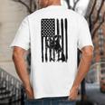 American Flag USA Patriot Boxer Dog Dad Big And Tall Men's T-Shirt Back Print