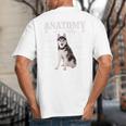 Anatomy Of A Siberian Husky Cute Dog Husky Mom Dad Big And Tall Men's T-Shirt Back Print