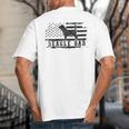 Beagle Dad Distressed American Flag Patriotic Dog Big And Tall Men's T-Shirt Back Print
