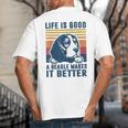 Beagle For Men Women Beagle Dog Mom Dad Beagle Big And Tall Men's T-Shirt Back Print