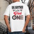 Big Brother Of The Fast One Car Racing Dad 1St Birthday Boy Big And Tall Men's T-Shirt Back Print