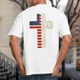 Blessed Dad Christian From Daughter Son Jesus Patriotic Big And Tall Men's T-Shirt Back Print