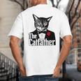 The Cat Father Cool Cat Dad Cat Lovers Big And Tall Men's T-Shirt Back Print