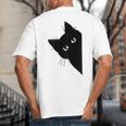 Curious Cat Peeking Sneaky Cat Cat Mom Cat Dad Big And Tall Men's T-Shirt Back Print Curious Cat Peeking Sneaky Cat Cat Mom Cat Dad Big And Tall Men's T-Shirt Back Print