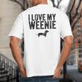 Dachshund Dog I Love My Weenie Dad Mom Dog Lover Big And Tall Men's T-Shirt Back Print Dachshund Dog I Love My Weenie Dad Mom Dog Lover Big And Tall Men's T-Shirt Back Print