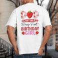 Dad Of The Berry First Birthday Girl Sweet Strawberry Big And Tall Men's T-Shirt Back Print Dad Of The Berry First Birthday Girl Sweet Strawberry Big And Tall Men's T-Shirt Back Print