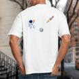 Dad Of The Birthday Boy Space Astronaut Birthday Family Big And Tall Men's T-Shirt Back Print