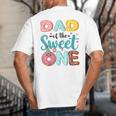 Dad Of The Sweet One 1st Birthday Girl Donut Party Big And Tall Men's T-Shirt Back Print