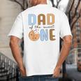Dad Of The Sweet One Cookies And Milk 1st Birthday Party Big And Tall Men's T-Shirt Back Print