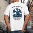 Dads Are Like Dragons Legendary Protective Fatherhood Big And Tall Men's T-Shirt Back Print
