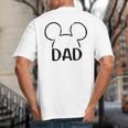 Disney Mickey And Friends Dad Mickey Ears Outline Logo Big And Tall Men's T-Shirt Back Print Disney Mickey And Friends Dad Mickey Ears Outline Logo Big And Tall Men's T-Shirt Back Print