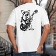 Dog Guitarist Guitar Pembroke Welsh Corgi Dad Mom Big And Tall Men's T-Shirt Back Print