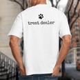 Dog Treat Dealer Vintage Pet Print Dog Dad Mom Big And Tall Men's T-Shirt Back Print