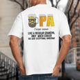 Drinking Opa Like A Regular Grandpa Much Cooler Beer Dad Big And Tall Men's T-Shirt Back Print