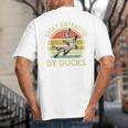 Easily Distracted Duck Hunting Dad Hunter Son Daughter Big And Tall Men's T-Shirt Back Print