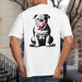English Bulldog Bubble Gum Vintage Dog Mom Pet Dad Big And Tall Men's T-Shirt Back Print
