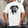 English Mastiff Sketch Drawing Art Dog Lover Mom Dad Women Big And Tall Men's T-Shirt Back Print