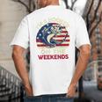 I'm Hooker On The Weekends Dirty Bass Dad Fishing Big And Tall Men's T-Shirt Back Print