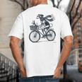 Italian Greyhound Whippet Bicycle Cycling Dog Mom Iggy Dad Big And Tall Men's T-Shirt Back Print