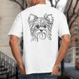 Line Art Dad Mom Dog Teecup Yorkie Big And Tall Men's T-Shirt Back Print