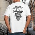 Meowdy Cat Cowboy Western Graphic Cat Lady Cat Dad Big And Tall Men's T-Shirt Back Print Meowdy Cat Cowboy Western Graphic Cat Lady Cat Dad Big And Tall Men's T-Shirt Back Print