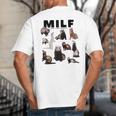 MILF Man I Love Ferrets Ferret Mom Dad Ferret Owner Big And Tall Men's T-Shirt Back Print