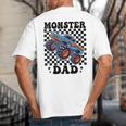 Monster Truck Dad Family Matching Monster Trucks Birthday Big And Tall Men's T-Shirt Back Print
